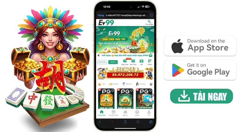Hình ảnh ứng dụng vn86 trên điện thoại di động và mã QR để tải xuống